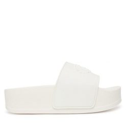 Klapki Liu Jo. Białe klapki damskie Liu Jo, bez wzorów, bez obcasa, bez zapięcia. Za 279.99 zł.