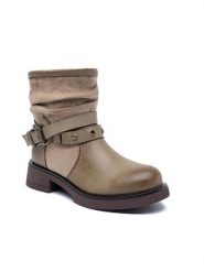 Foreverfolie Botki w kolorze khaki rozmiar: 40. Brązowe botki damskie Foreverfolie, bez obcasa, bez zapięcia. Za 153.71 zł.