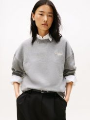 Tommy Hilfiger Bluza Kobiety Bawełna szary, M. Szare bluzy damskie Tommy Hilfiger, m, bez wzorów, z bawełny, bez kaptura. Za 379.95 zł.