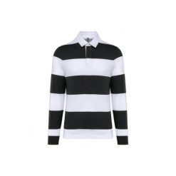 Koszulka polo w paski, długi rękaw Kariban. Czarne koszulki damskie KARIBAN, bez wzorów, bez kołnierzyka, bez ramiączek. Za 194.50 zł.