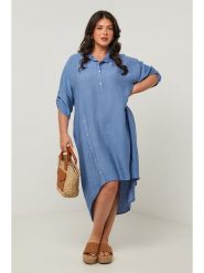 Curvy Lady Sukienka w kolorze niebieskim rozmiar: 48/50. Niebieskie sukienki damskie Curvy Lady, bez wzorów, klasyczne, bez ramiączek. Za 136.45 zł.