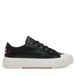 Trampki LOVE MOSCHINO. Czarne trampki damskie Love Moschino, bez wzorów, bez zapięcia. Za 469.99 zł.