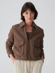 OPUS Kurtka pluszowa "Holma" w kolorze brązowym rozmiar: 42. Brązowe kurtki damskie Opus, bez wzorów, bez kaptura. Za 239.99 zł.