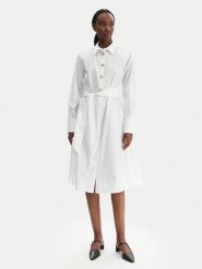 KARL LAGERFELD Sukienka koszulowa B1W13026 Biały Regular Fit. Białe sukienki damskie KARL LAGERFELD, bez wzorów, z bawełny, bez ramiączek. Za 1,299.00 zł.