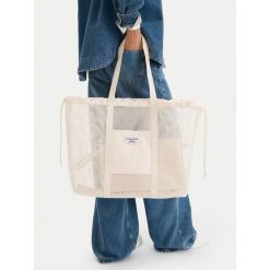 Torebka Guess Jeans. Shopper bag Guess Jeans, z jeansu, bez dodatków. Za 159.99 zł.