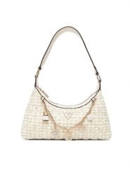 Guess Torebka Everlee HWAT86 79180 Beżowy. Brązowe torebki klasyczne damskie Guess, z materiału, bez dodatków. Za 409.99 zł.