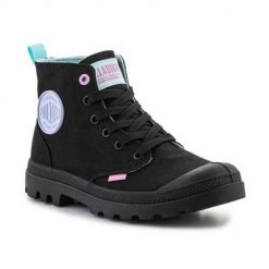 Buty do chodzenia damskie Palladium 99140008M. Czarne obuwie sportowe damskie Palladium, z materiału, bez zapięcia, trekkingowe. Za 427.00 zł.