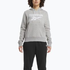 Bluza damska Reebok Identity Big Logo Fleece. Szare bluzy damskie Reebok, bez wzorów, bez kaptura. Za 189.99 zł.
