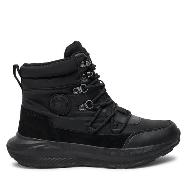 Trzewiki Big Star Shoes. Czarne botki damskie BIG STAR SHOES, retro, bez obcasa, na płaskiej podeszwie, bez zapięcia. Za 169.99 zł.