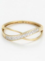 DIAMANTA Złoty pierścionek z diamentami rozmiar: 54. Żółte pierścionki damskie DIAMANTA, z diamentem, złote. Za 1,130.99 zł.