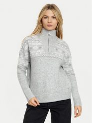 Guess Sweter W4PR1A Z3LQ0 Szary Regular Fit. Szare swetry klasyczne damskie Guess, l, z syntetyku, bez kołnierzyka. Za 269.99 zł.