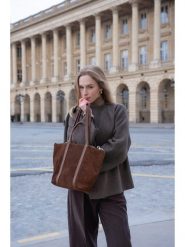 Maison héritage PARIS Skórzany shopper bag "Aurora" w kolorze jasnobrązowym - 24 x 27 x 14 cm rozmiar: onesize. Brązowe shopper bag maison héritage PARIS, bez wzorów, z materiału, na ramię, bez dodatków. Za 332.24 zł.