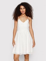 Vero Moda Sukienka letnia Honey 10220925 Biały Regular Fit. Białe sukienki damskie Vero Moda, bez wzorów, z bawełny, bez ramiączek. Za 179.99 zł.