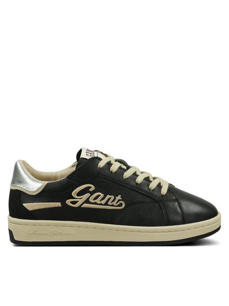 Gant Sneakersy 29531650 Czarny. Czarne obuwie sportowe damskie Gant, ze skóry, bez zapięcia. Za 269.99 zł.
