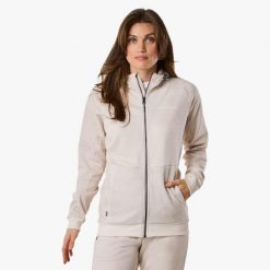 Bluza treningowa damska Swedemount Training Logo Zip Hood II szybkoschnąca. Brązowe bluzy damskie SWEDEMOUNT, bez zapięcia, do biegania. Za 224.99 zł.