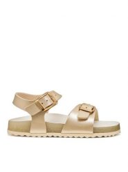 Geox Sandały J Adriel Girl J558MI 000NF C2010 S Złoty. Żółte sandały dziewczęce Geox, ze skóry, bez obcasa, bez zapięcia. Za 229.99 zł.