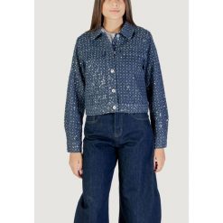 Kurtka Kobieta ONLY Onlevita Shimmer Boucle Jacket Otw. Niebieskie kurtki damskie Only, bez wzorów, z bawełny, bez kaptura. W wyprzedaży za 353.40 zł.