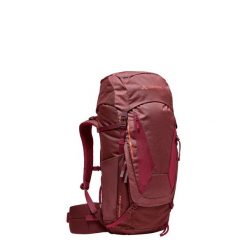 Plecak trekkingowy damski Vaude Asymmetric 38+8 - dark cherry. Czerwone plecaki Vaude, bez wzorów. Za 671.99 zł.