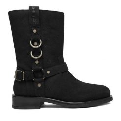 Botki G-Star Raw. Czarne botki damskie G-Star Raw, retro, bez obcasa, na płaskiej podeszwie, bez zapięcia. Za 529.99 zł.