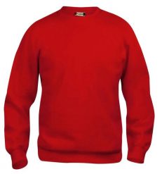 Clique Basic Roundneck Junior bluza junior z okrągłym dekoltem czerwona – red. Czerwone bluzy damskie CLIQUE, bez wzorów, z bawełny, bez kaptura. Za 139.42 zł.