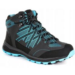 Damskie buty trekkingowe Samaris Mid RWF539. Niebieskie obuwie trekkingowe damskie Regatta, z gumy, bez zapięcia. Za 271.00 zł.
