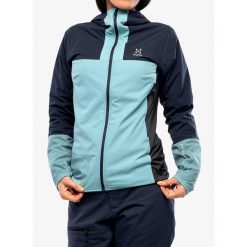 Kurtka ocieplana damska Haglofs L.I.M Alpha Hood. Niebieskie kurtki damskie Haglöfs, l, bez wzorów, bez kaptura. Za 969.99 zł.