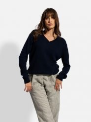 Just Cashmere Kaszmirowy sweter "Nora" w kolorze granatowym rozmiar: XL. Niebieskie swetry klasyczne damskie Just Cashmere, xl, z kaszmiru, bez kołnierzyka. Za 426.45 zł.