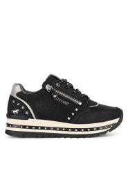 Mustang Sneakersy 1347-310 Czarny. Czarne obuwie sportowe damskie Mustang, z materiału, bez zapięcia. Za 258.99 zł.