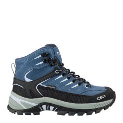 Buty trekkingowe damskie CMP RIGEL 2.0 MID skóra wodoodporne. Niebieskie obuwie trekkingowe damskie CMP, ze skóry, bez zapięcia. Za 529.99 zł.