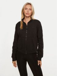 Guess Bluza Stacie V4BQ01 KC5O0 Czarny Regular Fit. Czarne bluzy damskie Guess, xxs, z aplikacjami, z bawełny, bez kaptura. Za 189.99 zł.