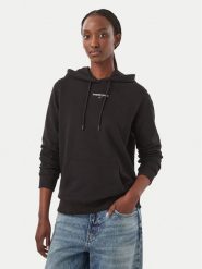 Tommy Jeans Bluza Classic Logo DW0DW23537 Czarny Regular Fit. Czarne bluzy damskie Tommy Jeans, l, bez wzorów, z bawełny, bez kaptura. Za 369.99 zł.