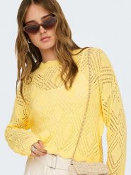 ONLY Sweter w kolorze żółtym rozmiar: L. Żółte swetry klasyczne damskie Only, l, bez kołnierzyka. Za 83.42 zł.