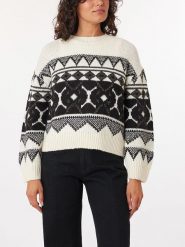 Scotch & Soda Sweter w kolorze kremowo-czarnym rozmiar: S. Brązowe swetry klasyczne damskie Scotch & Soda, s, z wełny, bez kołnierzyka. Za 131.74 zł.