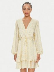 Gina Tricot Sukienka letnia 22684 Żółty Loose Fit. Żółte sukienki damskie Gina Tricot, bez wzorów, z syntetyku, bez ramiączek. Za 119.99 zł.