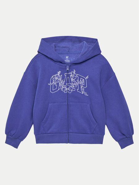 Gap Bluza 741310-02 Niebieski Relaxed Fit. Niebieskie bluzy dziewczęce GAP, bez wzorów, z bawełny, bez ramiączek, bez kaptura. Za 149.99 zł.