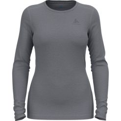 Bluza termoaktywna damska Odlo Merino 260 BL Top Crew Neck LS. Szare bluzy damskie ODLO, l, bez wzorów, bez kaptura. Za 366.99 zł.