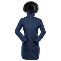 Płaszcz damski Alpine Pro Ibora. Niebieskie płaszcze damskie Alpine Pro, bez wzorów, bez kaptura. W wyprzedaży za 419.00 zł.