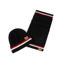 Szalik Lonsdale Butleigh. Czarne szaliki damskie Lonsdale, bez wzorów, z dzianiny. Za 186.00 zł.