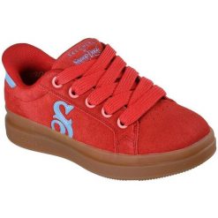 Buty sportowe damskie Skechers Courtside cali Girlz. Czerwone obuwie sportowe damskie Skechers, z zamszu, bez zapięcia, na fitness i siłownię. Za 590.00 zł.