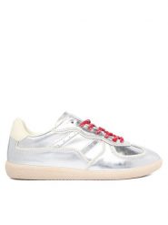 Nokwol Sneakersy August Srebrny. Szare obuwie sportowe damskie Nokwol, ze skóry, bez zapięcia. Za 619.99 zł.