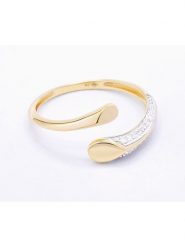 DIAMANTA Złoty pierścionek "Aenor" z diamentami rozmiar: 52. Żółte pierścionki damskie DIAMANTA, z diamentem, złote. Za 1,296.99 zł.