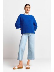 Rich & Royal Sweter w kolorze granatowym rozmiar: S. Niebieskie swetry klasyczne damskie Rich & Royal, s, z bawełny, bez kołnierzyka. Za 188.85 zł.