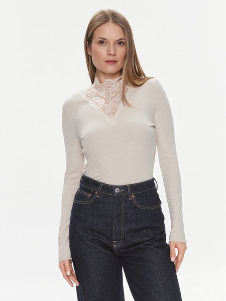 ONLY Bluzka Luxi 15310698 Beżowy Regular Fit. Brązowe bluzki damskie Only, l, bez wzorów, z wiskozy, bez kołnierzyka, bez ramiączek. Za 89.99 zł.