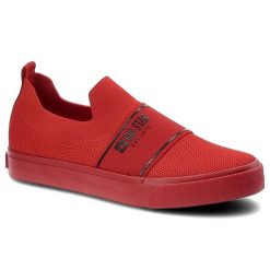 Czerwone Tenisówki Big Star Modne Buty Damskie Półbuty. Czerwone półbuty damskie Big Star, bez wzorów, bez zapięcia. Za 99.00 zł.