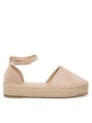 DeeZee Espadryle WSS990-215 Beżowy. Brązowe espadryle damskie DeeZee, bez wzorów, z materiału, bez obcasa. Za 99.99 zł.