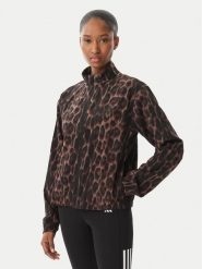 Adidas Bluza Workout Essentials Leopard Woven KD7612 Brązowy Regular Fit. Brązowe bluzy damskie Adidas, xs, bez wzorów, z syntetyku, bez kaptura. Za 259.99 zł.