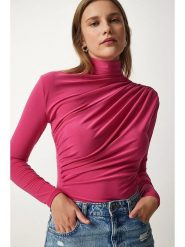 Happiness Istanbul Koszulka w kolorze różowym rozmiar: 40. Różowe koszulki damskie Happiness Istanbul, bez wzorów, bez kołnierzyka, bez ramiączek. Za 60.88 zł.