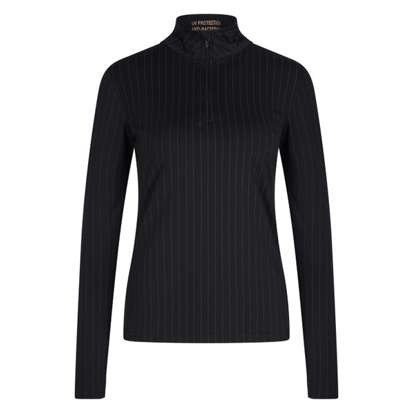 Damska koszulka do jazdy konnej Euro-Star Sole. Czarne koszulki damskie EURO-STAR, bez wzorów, bez kołnierzyka, bez ramiączek. Za 297.50 zł.