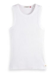 Scotch & Soda Top w kolorze białym rozmiar: XL. Białe koszulki sportowe damskie Scotch & Soda, xl, bez wzorów, z bawełny, bez ramiączek. Za 61.60 zł.