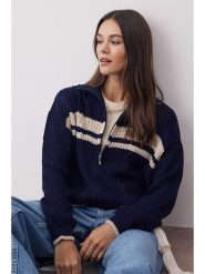 Trendyol Kardigan w kolorze granatowym rozmiar: M. Niebieskie kardigany damskie Trendyol, m, bez wzorów, ze splotem. Za 91.12 zł.